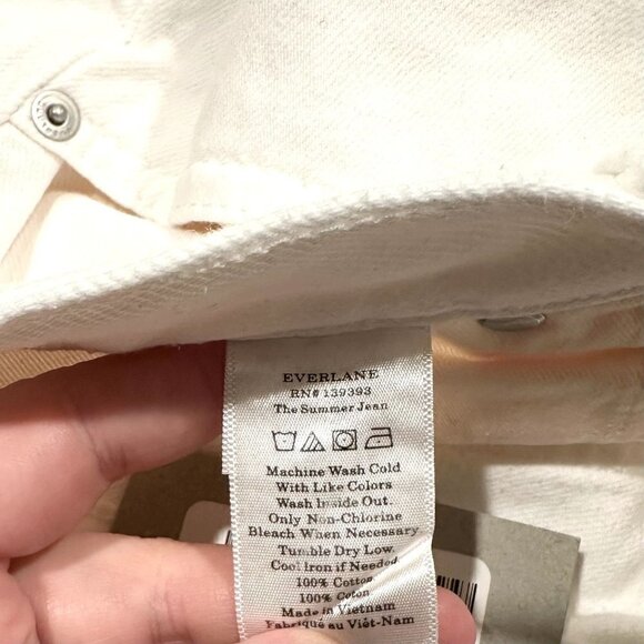 NWT Everlane The Summer Jean in Bone - Size 33 - Picture 5 of 10